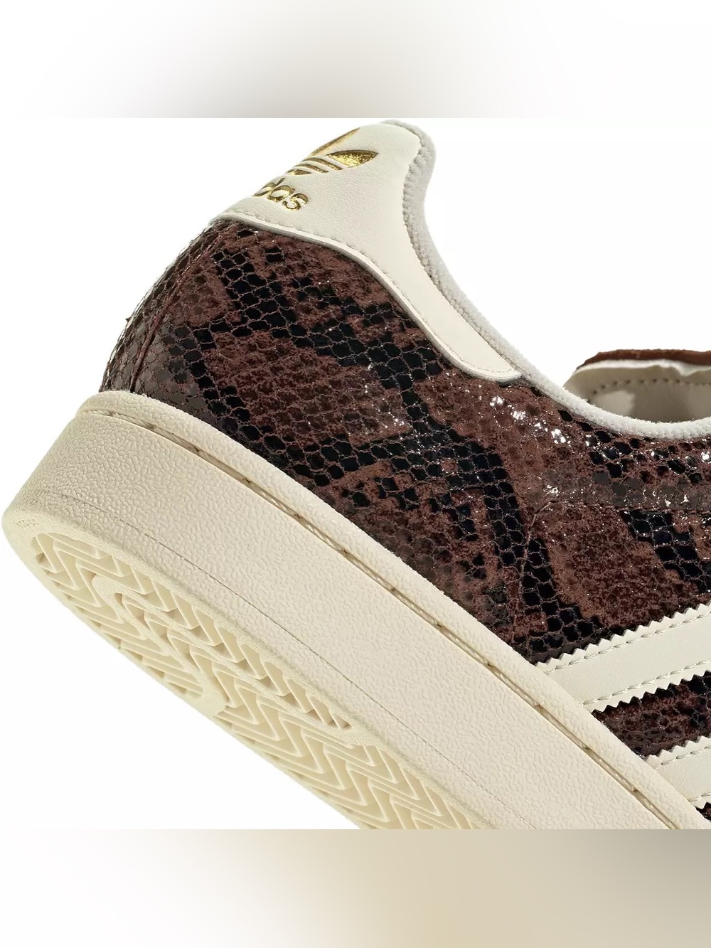 🆕 adidas Superstar II Snake Print Sneakers Women’s 7.5 Brown Cream NWT - Picture 8 of 8